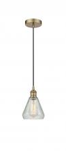 Innovations Lighting 616-1P-AB-G275 - Conesus - 1 Light - 6 inch - Antique Brass - Cord hung - Mini Pendant