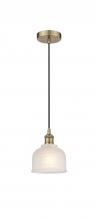 Innovations Lighting 616-1P-AB-G411 - Dayton - 1 Light - 6 inch - Antique Brass - Cord hung - Mini Pendant