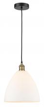 Innovations Lighting 616-1P-BAB-GBD-121-LED - Bristol - 1 Light - 12 inch - Black Antique Brass - Cord hung - Mini Pendant