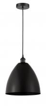 Innovations Lighting 616-1P-BK-MBD-12-BK-LED - Bristol - 1 Light - 12 inch - Matte Black - Cord hung - Mini Pendant