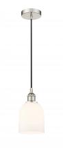 Innovations Lighting 616-1P-PN-G558-6GWH - Bella - 1 Light - 6 inch - Polished Nickel - Cord hung - Mini Pendant