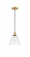 Innovations Lighting 616-1P-SG-GBC-82-LED - Berkshire - 1 Light - 8 inch - Satin Gold - Cord hung - Mini Pendant