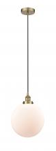 Innovations Lighting 616-1PH-AB-G201-12 - Beacon - 1 Light - 12 inch - Antique Brass - Cord hung - Mini Pendant