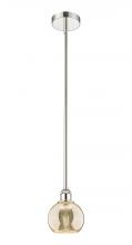 Innovations Lighting 616-1S-PN-G128-6 - Athens - 1 Light - 6 inch - Polished Nickel - Cord hung - Mini Pendant