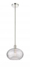 Innovations Lighting 616-1S-PN-G555-12CL - Ithaca - 1 Light - 12 inch - Polished Nickel - Cord hung - Mini Pendant