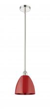 Innovations Lighting 616-1S-PN-MBD-9-RD-LED - Plymouth - 1 Light - 9 inch - Polished Nickel - Cord hung - Mini Pendant