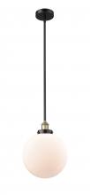 Innovations Lighting 616-1SH-BAB-G201-12 - Beacon - 1 Light - 12 inch - Black Antique Brass - Cord hung - Mini Pendant