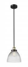 Innovations Lighting 616-1SH-BAB-G222 - Seneca Falls - 1 Light - 10 inch - Black Antique Brass - Cord hung - Mini Pendant