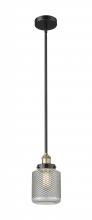 Innovations Lighting 616-1SH-BAB-G262 - Stanton - 1 Light - 6 inch - Black Antique Brass - Cord hung - Mini Pendant