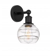 Innovations Lighting 616-1W-BK-G556-6CL - Rochester - 1 Light - 6 inch - Matte Black - Sconce