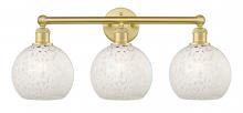 Innovations Lighting 616-3W-SG-G1216-8WM - White Mouchette - 3 Light - 26 inch - Satin Gold - Bath Vanity Light