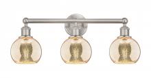 Innovations Lighting 616-3W-SN-G128-6 - Athens - 3 Light - 24 inch - Brushed Satin Nickel - Bath Vanity Light