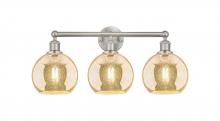 Innovations Lighting 616-3W-SN-G128-8 - Athens - 3 Light - 26 inch - Satin Nickel - Bath Vanity Light