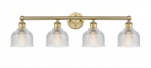 Innovations Lighting 616-4W-BB-G412 - Dayton - 4 Light - 33 inch - Brushed Brass - Bath Vanity Light