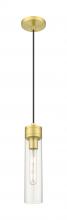 Innovations Lighting 617-1P-SG-G617-11CL - Boreas - 1 Light - 3 inch - Satin Gold - Cord Hung - Mini Pendant