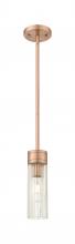 Innovations Lighting 617-1S-AC-G617-8SCL - Boreas - 1 Light - 3 inch - Antique Copper - Stem Hung - Mini Pendant