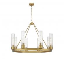 Innovations Lighting 617-8CR-BB-G617-11SCL - Boreas - 6 Light - 36 inch - Brushed Brass - Chandelier