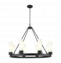 Innovations Lighting 617-8CR-BK-G617-8SWH - Boreas - 6 Light - 36 inch - Matte Black - Chandelier