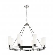 Innovations Lighting 617-8CR-PN-G617-8SWH - Boreas - 6 Light - 36 inch - Polished Nickel - Chandelier