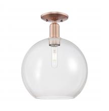 Innovations Lighting 716-1C-AC-G122-12 - Athens - 1 Light - 12 inch - Antique Copper - Semi-Flush Mount
