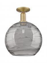 Innovations Lighting 716-1C-BB-G1213-12SM - Athens Deco Swirl - 1 Light - 12 inch - Brushed Brass - Semi-Flush Mount