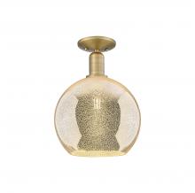 Innovations Lighting 716-1C-BB-G128-10 - Athens - 1 Light - 10 inch - Brushed Brass - Semi-Flush Mount