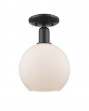Innovations Lighting 716-1C-BK-G121-8 - Athens - 1 Light - 8 inch - Matte Black - Semi-Flush Mount