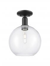 Innovations Lighting 716-1C-BK-G122-10 - Athens - 1 Light - 10 inch - Matte Black - Semi-Flush Mount