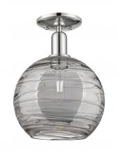 Innovations Lighting 716-1C-PN-G1213-10SM - Athens Deco Swirl - 1 Light - 10 inch - Polished Nickel - Semi-Flush Mount