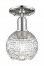 Innovations Lighting 716-1C-PN-G122C-6CL - Athens - 1 Light - 6 inch - Polished Nickel - Semi-Flush Mount