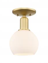 Innovations Lighting 716-1C-SG-G121-6 - Athens - 1 Light - 6 inch - Satin Gold - Semi-Flush Mount