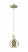 Innovations Lighting 716-1P-AB-G128-6 - Athens - 1 Light - 6 inch - Antique Brass - Cord hung - Mini Pendant