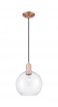 Innovations Lighting 716-1P-AC-G122-10 - Athens - 1 Light - 10 inch - Antique Copper - Cord hung - Mini Pendant