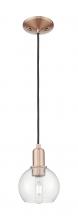 Innovations Lighting 716-1P-AC-G122-6 - Athens - 1 Light - 6 inch - Antique Copper - Cord hung - Mini Pendant