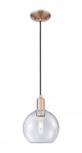 Innovations Lighting 716-1P-AC-G124-8 - Athens - 1 Light - 8 inch - Antique Copper - Cord hung - Mini Pendant