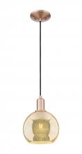 Innovations Lighting 716-1P-AC-G128-8 - Athens - 1 Light - 8 inch - Antique Copper - Cord hung - Mini Pendant