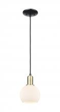 Innovations Lighting 716-1P-BAB-G121-6 - Athens - 1 Light - 6 inch - Black Antique Brass - Cord hung - Mini Pendant