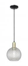 Innovations Lighting 716-1P-BAB-G122C-8CL - Athens - 1 Light - 8 inch - Black Antique Brass - Cord hung - Mini Pendant