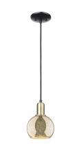 Innovations Lighting 716-1P-BAB-G128-6 - Athens - 1 Light - 6 inch - Black Antique Brass - Cord hung - Mini Pendant