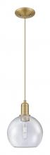 Innovations Lighting 716-1P-BB-G124-8 - Athens - 1 Light - 8 inch - Brushed Brass - Cord hung - Mini Pendant