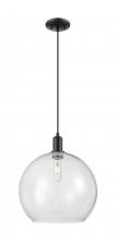 Innovations Lighting 716-1P-BK-G122-14 - Athens - 1 Light - 14 inch - Matte Black - Cord hung - Mini Pendant