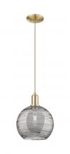 Innovations Lighting 716-1P-CB-G1213-10SM - Athens Deco Swirl - 1 Light - 10 inch - Champagne Bronze - Cord hung - Mini Pendant