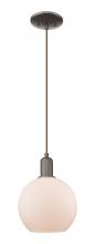 Innovations Lighting 716-1P-OB-G121-8 - Athens - 1 Light - 8 inch - Oil Rubbed Bronze - Cord hung - Mini Pendant
