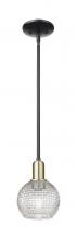 Innovations Lighting 716-1S-BAB-G122C-6CL - Athens - 1 Light - 6 inch - Black Antique Brass - Stem hung - Mini Pendant