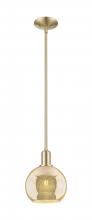 Innovations Lighting 716-1S-CB-G128-8 - Athens - 1 Light - 8 inch - Champagne Bronze - Stem hung - Mini Pendant
