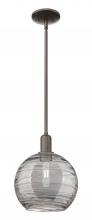 Innovations Lighting 716-1S-OB-G1213-10SM - Athens Deco Swirl - 1 Light - 10 inch - Oil Rubbed Bronze - Stem hung - Mini Pendant