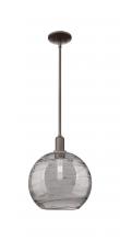 Innovations Lighting 716-1S-OB-G1213-12SM - Athens Deco Swirl - 1 Light - 12 inch - Oil Rubbed Bronze - Stem hung - Mini Pendant