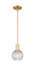 Innovations Lighting 716-1S-SG-G122C-6CL - Athens - 1 Light - 6 inch - Satin Gold - Stem hung - Mini Pendant