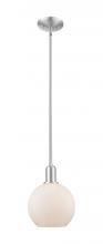 Innovations Lighting 716-1S-SN-G121-8 - Athens - 1 Light - 8 inch - Brushed Satin Nickel - Stem hung - Mini Pendant