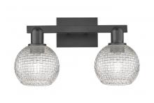 Innovations Lighting 716-2W-BK-G122C-6CL - Athens - 2 Light - 17 inch - Matte Black - Bath Vanity Light